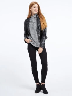 Jakett Washable Leather Moto Jacket 9 Jakett Washable Leather Moto Jacket -Varley Nik Shop 583J245BLKPRODUCT 04