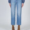 Black Orchid Brooklyn Straight Fray Jeans MEDIUM BLUE -Varley Nik Shop AA0B498C1417000PRODUCT 02