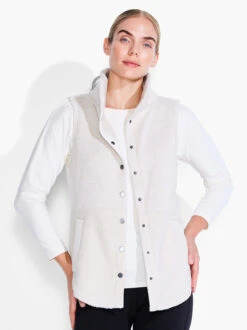 Fleece Knit Vest ALABASTER