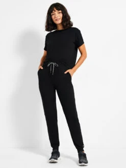 Brushed Flow Tee BLACK ONYX -Varley Nik Shop ACTW238019BLXPRODUCT 04