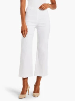 Polished Wonderstretch Wide-Leg Crop PAPER WHITE