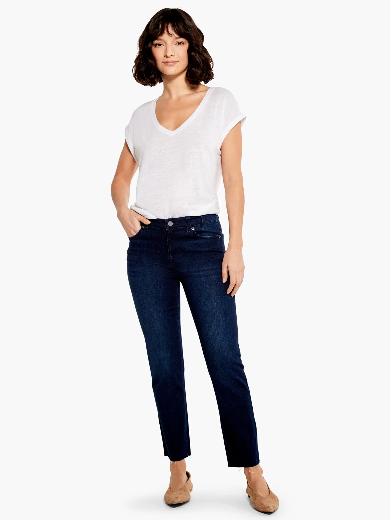 NZ Denim 28" Mid Rise Straight Ankle Jeans TWILIGHT 4 NZ Denim 28" Mid Rise Straight Ankle Jeans TWILIGHT - Image 2