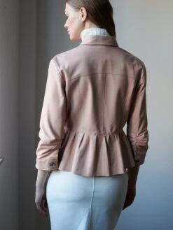 JKT Brie Burnished Leather With Peplum Hem -Varley Nik Shop C982F7487D32PTLPRODUCT 010