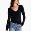Perfect Rib Knit Cuffed Top -Varley Nik Shop F231007BLXPRODUCT 01