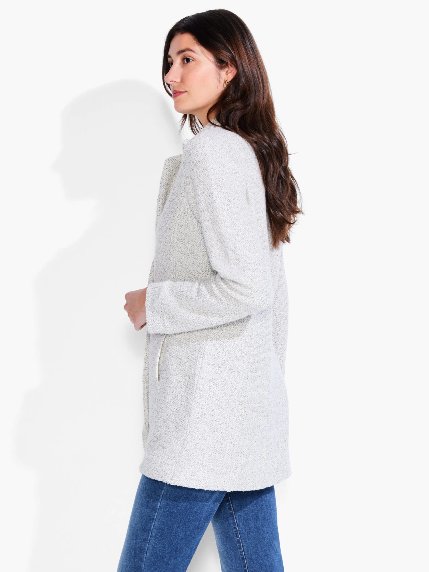 Easy Boucle Knit Blazer CREAM MIX 4 Easy Boucle Knit Blazer CREAM MIX - Image 2