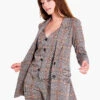 Sketched Plaid Knit Blazer NEUTRAL MULTI