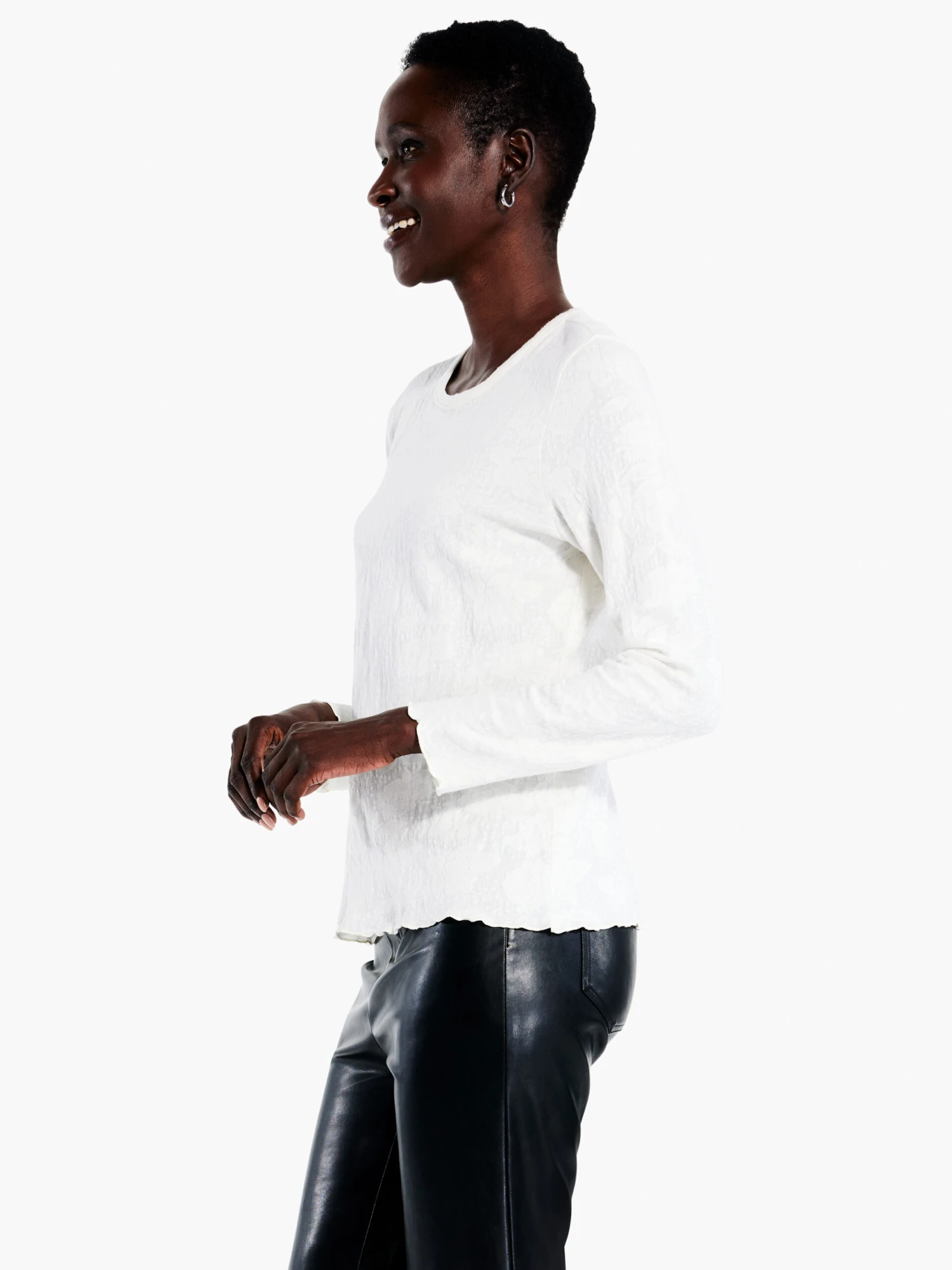 Lace Knit Tee CREAM 4 Lace Knit Tee CREAM - Image 2