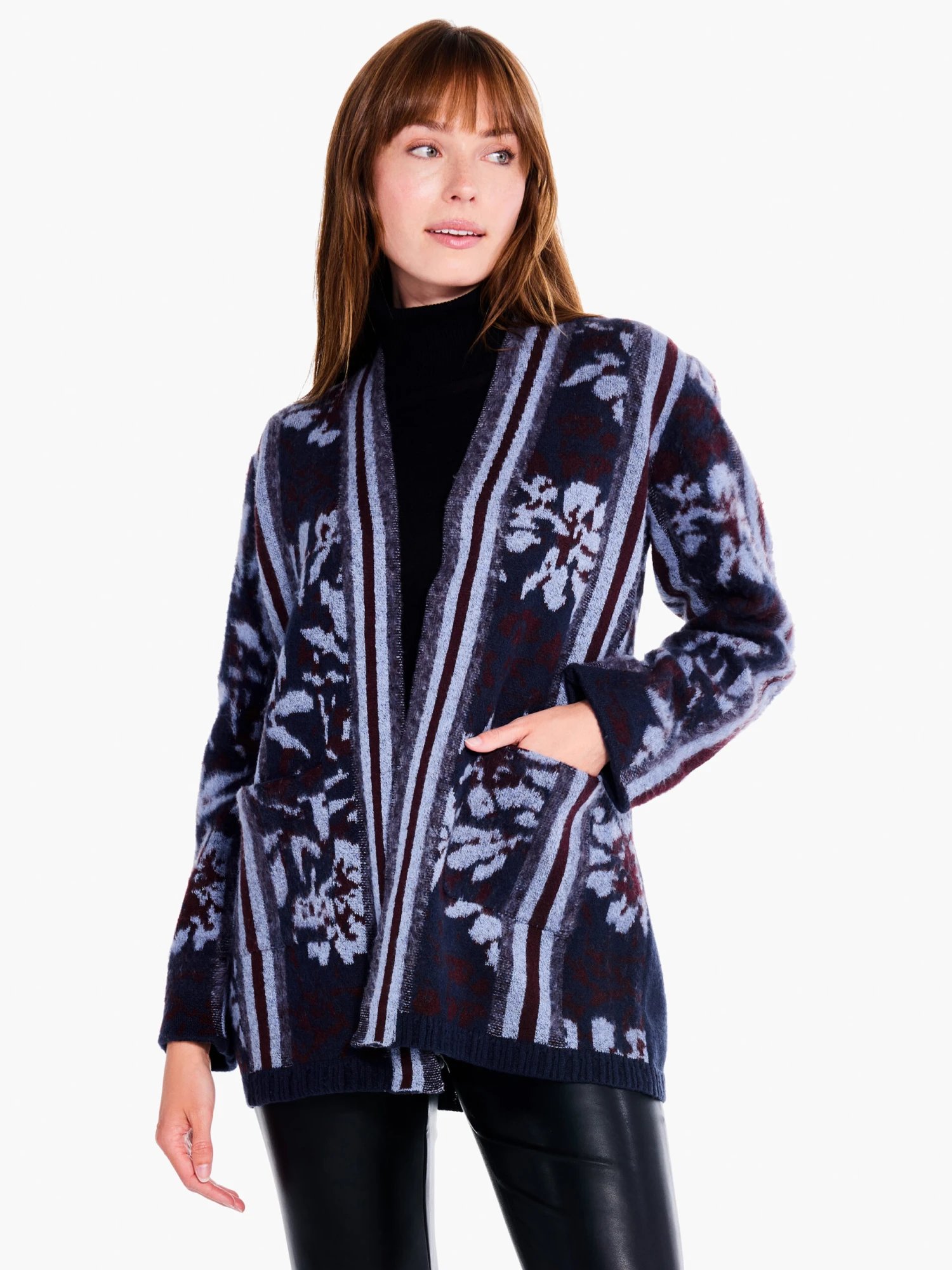 Moody Blooms Cardigan BLUE MULTI 3 Moody Blooms Cardigan BLUE MULTI