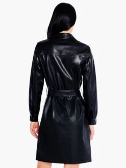 Faux Leather Trench Dress BLACK ONYX -Varley Nik Shop F231200BLXPRODUCT 03