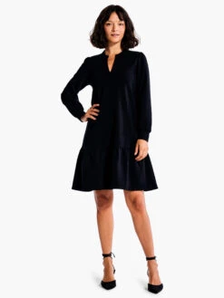 Tiered French Terry Dress BLACK ONYX -Varley Nik Shop F231212BLXPRODUCT 04