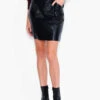 Faux Leather Slim Skirt BLACK ONYX 1 Faux Leather Slim Skirt BLACK ONYX -Varley Nik Shop F231339BLXPRODUCT 01