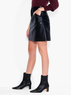 Faux Leather Slim Skirt BLACK ONYX -Varley Nik Shop F231339BLXPRODUCT 03