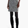 Etched Tweed Slim Skirt BLACK MULTI