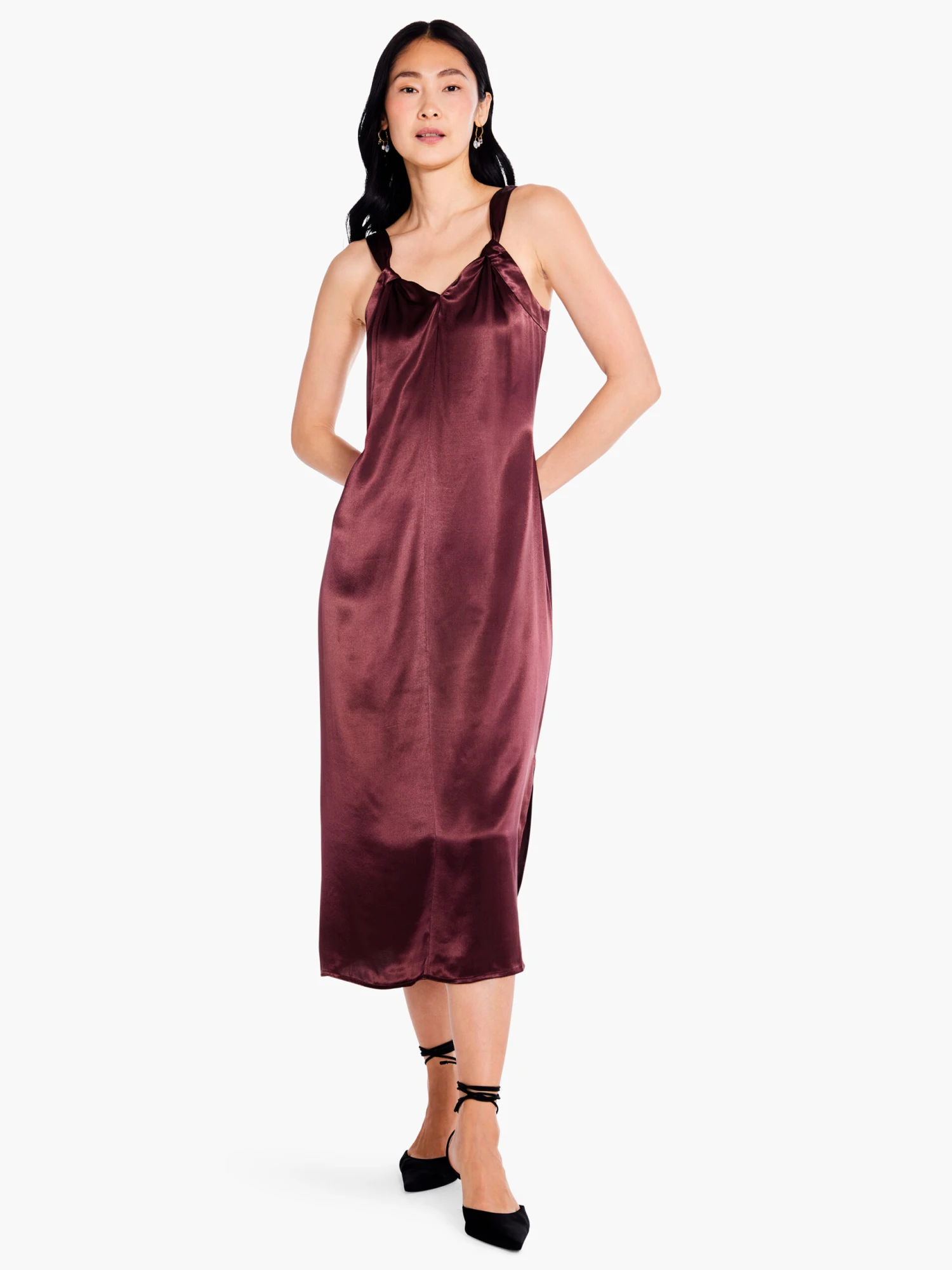 Elevated Slip Dress REDWOOD 3 Elevated Slip Dress REDWOOD
