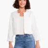 Liverpool - Braided Trim Crop Jacket WHITE