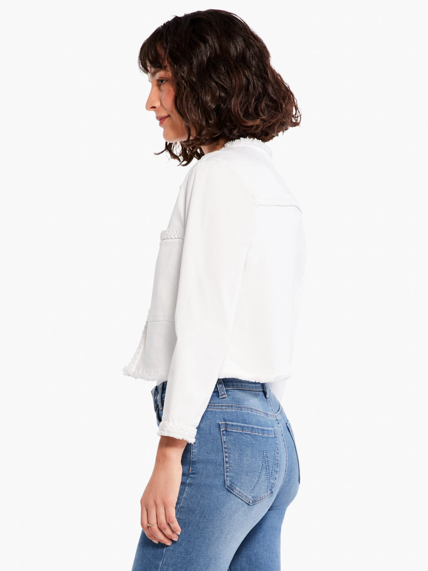 Liverpool - Braided Trim Crop Jacket WHITE 4 Liverpool - Braided Trim Crop Jacket WHITE - Image 2