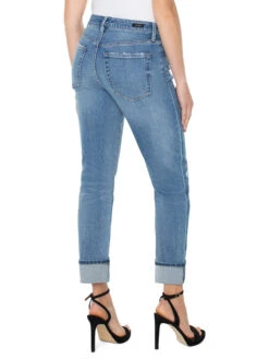 Liverpool - Marley Girlfriend Rolled Cuff LIGHT WASH -Varley Nik Shop LM5158V12LWSPRODUCT 03