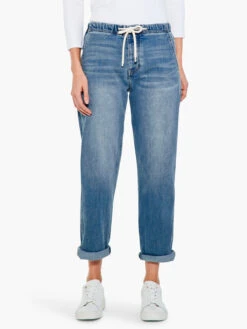 Liverpool The Rascal Tie Front Cuffed Pant DENIM