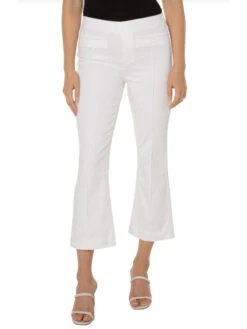 Liverpool - Chloe Crop W/ Welt Pockets WHITE