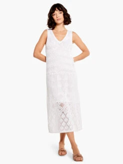 Crochet Statement Dress PAPER WHITE -Varley Nik Shop M231220PWHPRODUCT 04