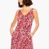 Geo Pane Dress RED MULTI