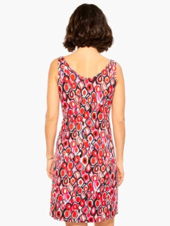 Geo Pane Dress RED MULTI -Varley Nik Shop M231263REDPRODUCT 03