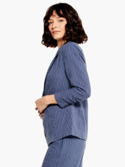 Central Park Scrunch Sleeve Jacket BLUE MULTI -Varley Nik Shop M231509BLTPRODUCT 02