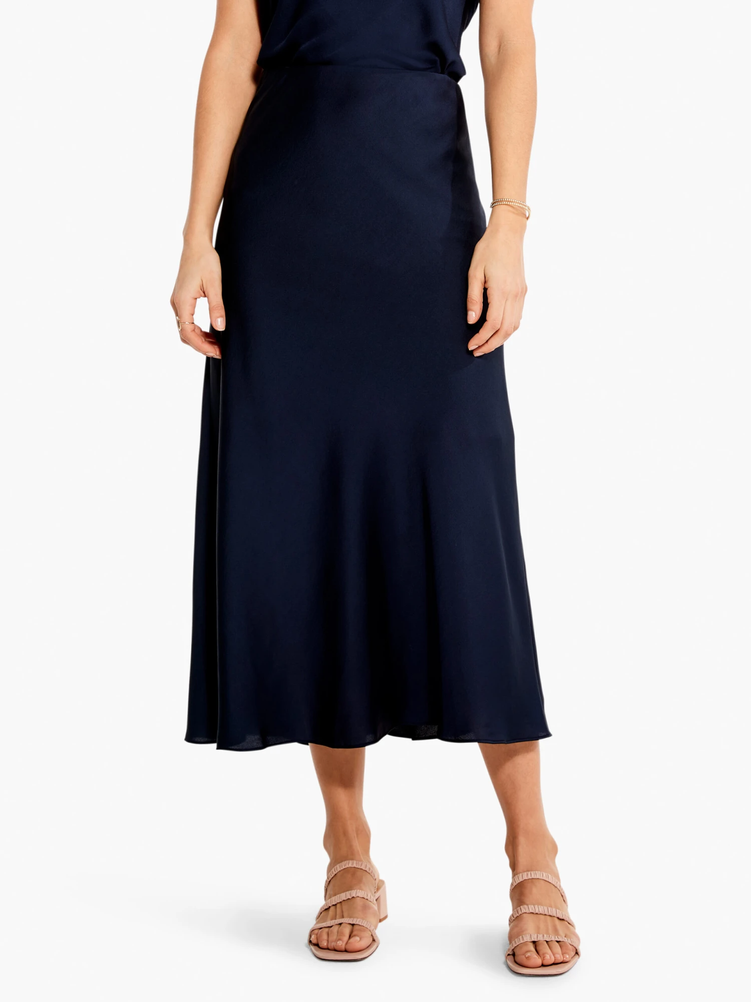 Crepe Slip Skirt DARK INDIGO 3 Crepe Slip Skirt DARK INDIGO
