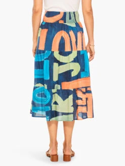 Love Art Joy Skirt INDIGO MULTI -Varley Nik Shop M231711IMIPRODUCT 03