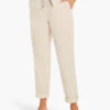 Cotton Poplin Relaxed Ankle Pant