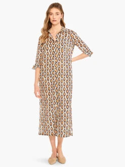 Falling Diamonds Dress ORANGE MULTI 9 Falling Diamonds Dress ORANGE MULTI -Varley Nik Shop M231902ORMPRODUCT 04