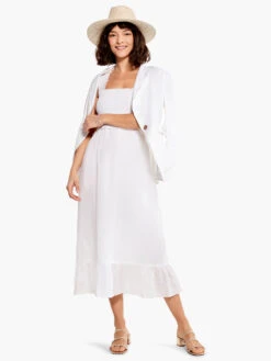 Cotton Lawn Smocked Dress PAPER WHITE 9 Cotton Lawn Smocked Dress PAPER WHITE -Varley Nik Shop M231904PWHPRODUCT 01