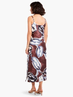 Watercolor Vines Slip Dress BROWN MULTI -Varley Nik Shop M231908BWLPRODUCT 03