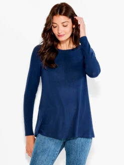 NZT Sweet Dreams Long Sleeve Crew Tee DARK INDIGO