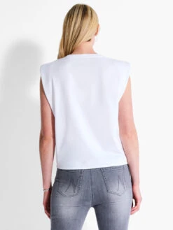 NZT Power Shoulder Crew Tank PAPER WHITE -Varley Nik Shop NZTF232035PWHPRODUCT 03