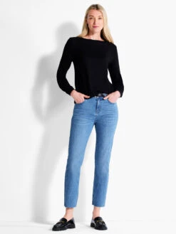 NZT Sweet Dreams Ruched Sleeve Crew Neck -Varley Nik Shop NZTF232037BLXPRODUCT 04