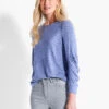NZT Sweet Dreams Ruched Sleeve Crew Neck IRIS -Varley Nik Shop NZTF232037IRSPRODUCT 01
