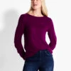 NZT Sweet Dreams Ruched Sleeve Crew Neck MULBERRY -Varley Nik Shop NZTF232037MULPRODUCT 01