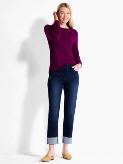 NZT Sweet Dreams Ruched Sleeve Crew Neck MULBERRY -Varley Nik Shop NZTF232037MULPRODUCT 04
