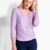 NZT Long Sleeve V-Neck Ruched Tee 1 NZT Long Sleeve V-Neck Ruched Tee -Varley Nik Shop NZTF232062CLLPRODUCT 01