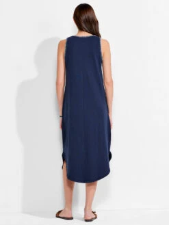 NZT Scoop Neck Stitch Tank Dress DARK INDIGO MULTI -Varley Nik Shop NZTM231260DMIPRODUCT 03