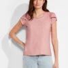 NZT Short Sleeve Tulip Sleeve Scoop Tee GINGER ROSE 1 NZT Short Sleeve Tulip Sleeve Scoop Tee GINGER ROSE -Varley Nik Shop NZTM232014GREPRODUCT 01