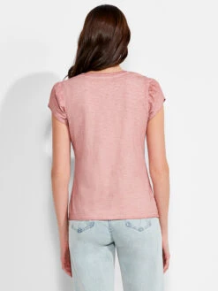 NZT Short Sleeve Tulip Sleeve Scoop Tee GINGER ROSE -Varley Nik Shop NZTM232014GREPRODUCT 03