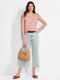 NZT Short Sleeve Tulip Sleeve Scoop Tee GINGER ROSE -Varley Nik Shop NZTM232014GREPRODUCT 04