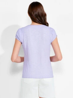 NZT Short Sleeve Tulip Sleeve Scoop Tee JUICY VIOLET -Varley Nik Shop NZTM232014JVLPRODUCT 03