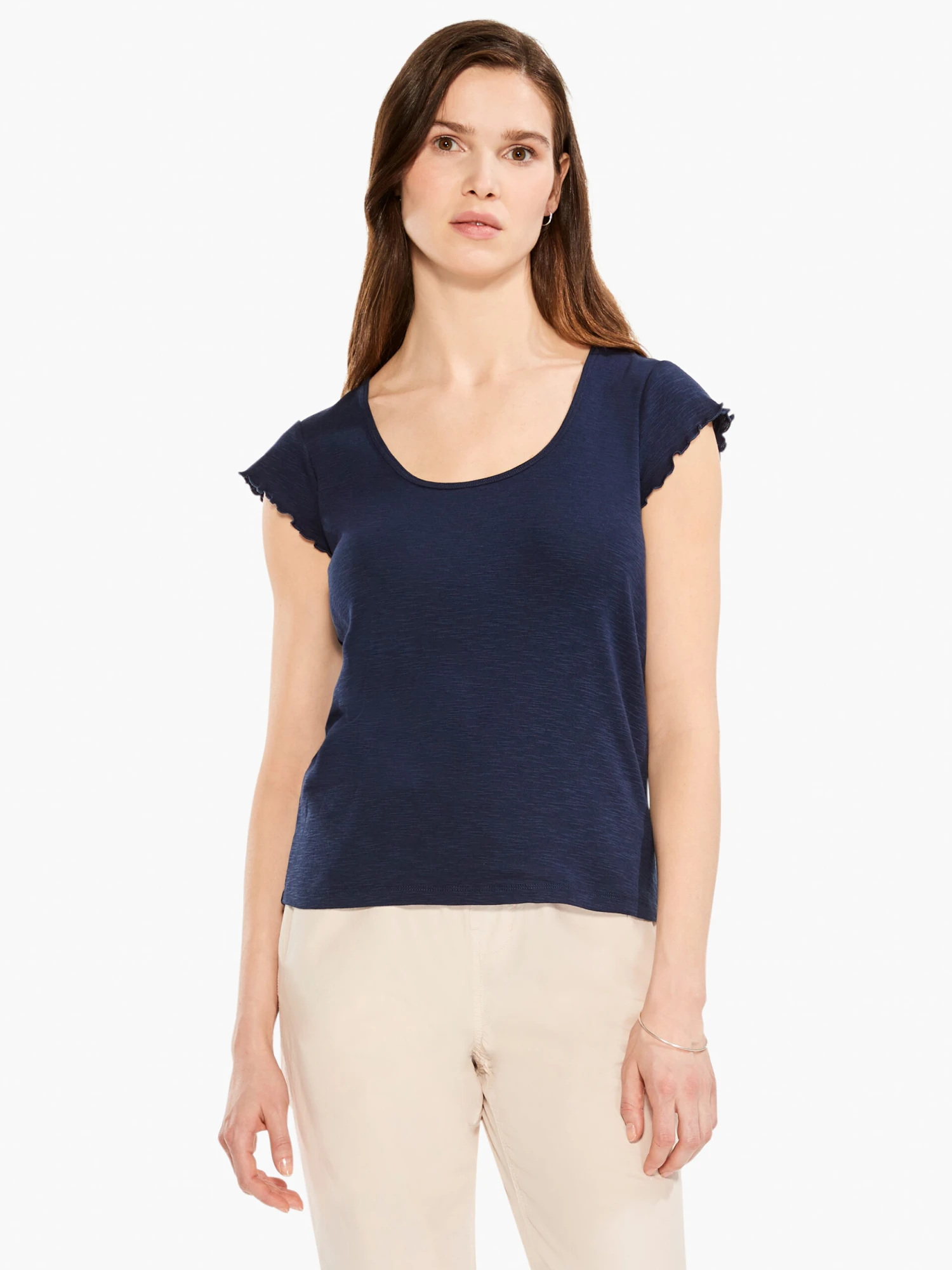 NZT Short Sleeve Scoop Lettuce Edge Tee 3 NZT Short Sleeve Scoop Lettuce Edge Tee