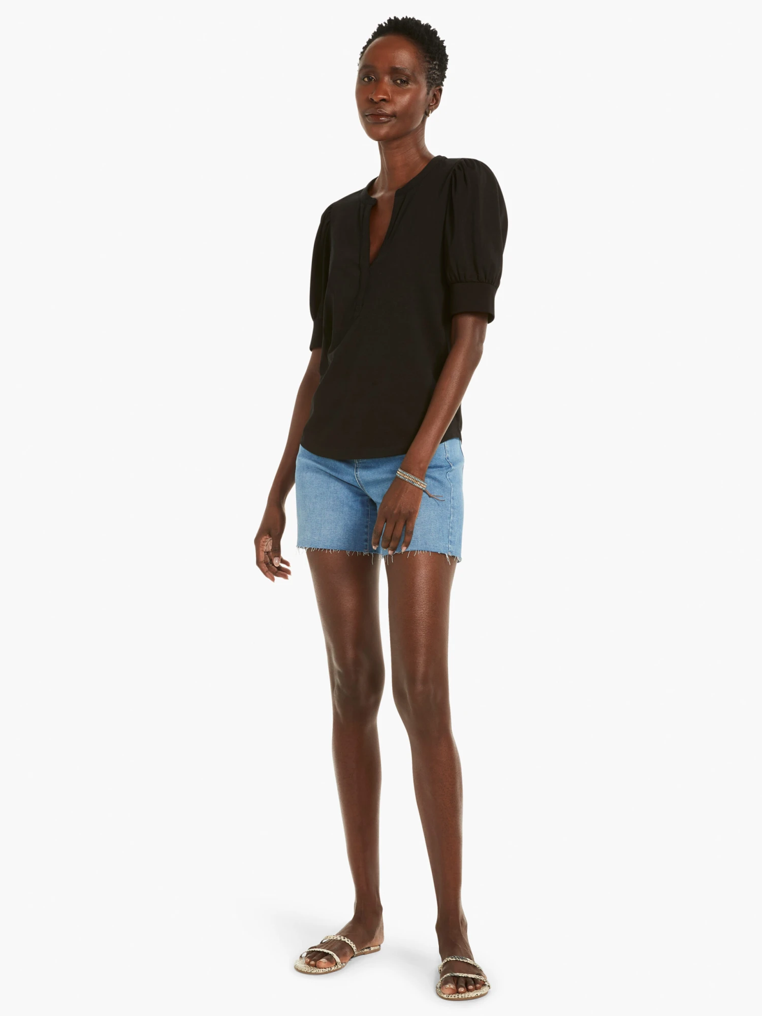 NZT Elbow Sleeve Split Neck Tee 6 NZT Elbow Sleeve Split Neck Tee - Image 4