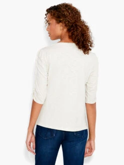 NZT Ruched Elbow Sleeve Split Neck 8 NZT Ruched Elbow Sleeve Split Neck -Varley Nik Shop NZTS231026CBSPRODUCT 03