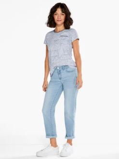 NZT Crew Neck Short Sleeve Stripe Tee BLUE MULTI -Varley Nik Shop NZTS231027BLTPRODUCT 04