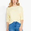 NZT Boat Neck Dolman Sleeve Tee CHAMOMILE